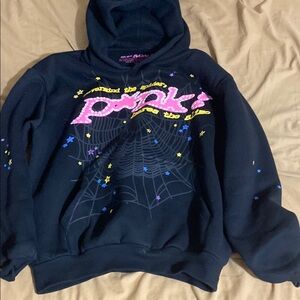 Black Hoodie with Pink Graphic